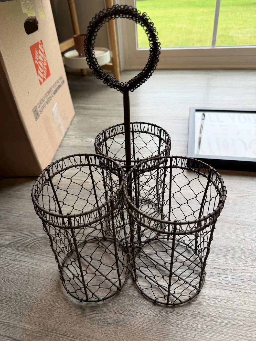 3 bottle wine holder for counter
